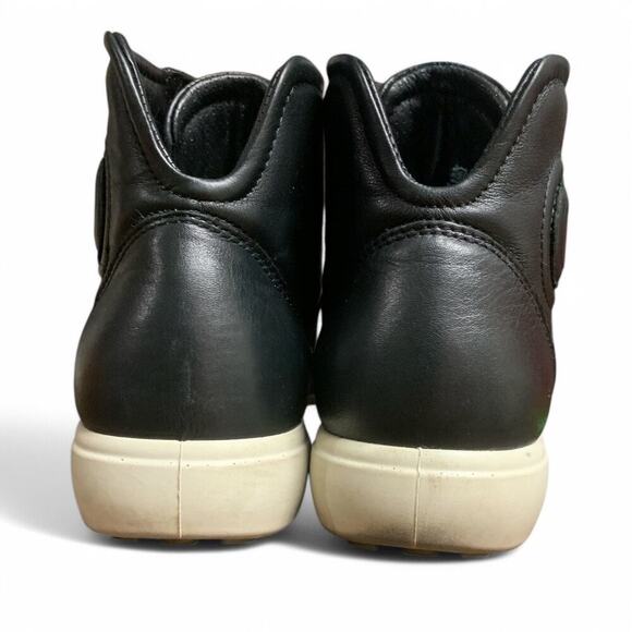Ecco Women’s Soft 7 Black Leather High Tops Size 9 - Picture 5 of 8